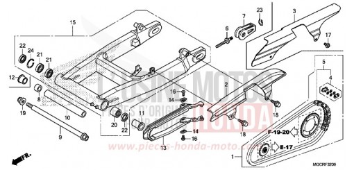 BRAS OSCILLANT (CB1100CA/CAD/TA/TAD) CB1100CAJ de 2018